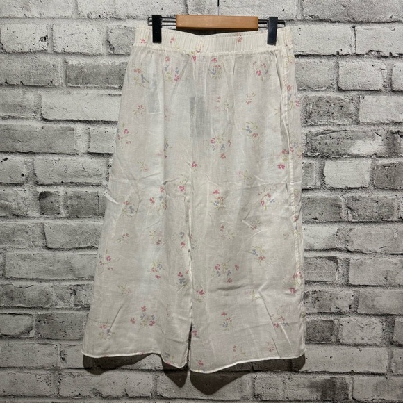 Polo Ralph Lauren Floral Print Sheer Cotton Capri  Pyjamas- New with Tags - Picture 7 of 11